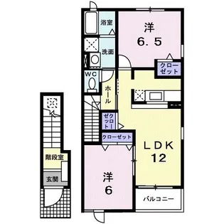 ベルメゾン参番館【2階】の間取り