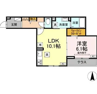 神奈川県横浜市神奈川区松見町3【アパート】の間取り