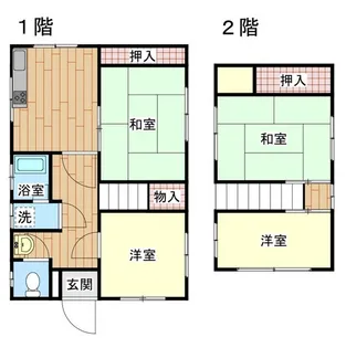 岡山県岡山市中区下【一戸建】の間取り