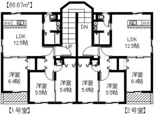オスタリーパレス【3階】の間取り