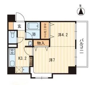 アヴニール若宮【5階】の間取り