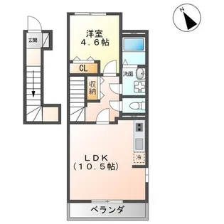 エバーグリーン籠田【2階】の間取り