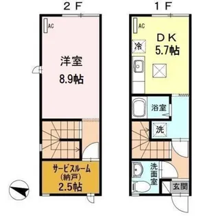 新潟県新潟市中央区紫竹山7【アパート】の間取り