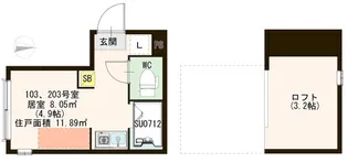 1Rの間取り画像