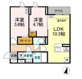 セレスティア小豆沢【1階】の間取り