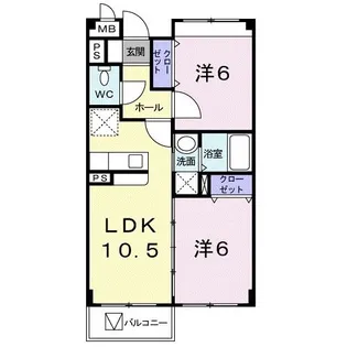 グランベアー【3階】の間取り