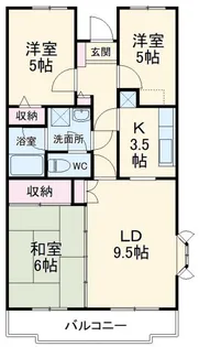 原当麻Mハイツ【4階】の間取り