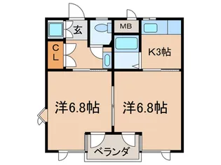 ジョイフル南田辺の間取り