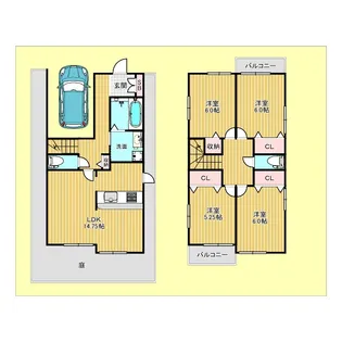 大阪府吹田市南吹田5【一戸建】の間取り