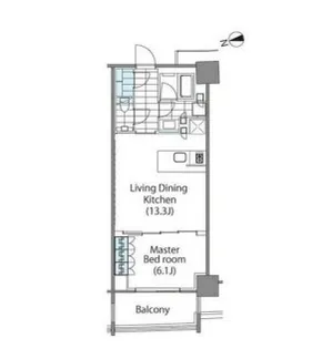 コンフォリア新宿イーストサイドタワー【10階】の間取り