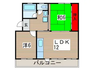 高洲第一団地9号棟【3階】の間取り