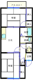 2DKの間取り画像