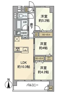 東建柏木マンション【13階】の間取り