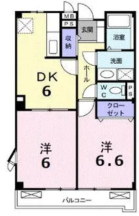 ヌーベルオーブ A棟【2階】の間取り