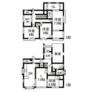 神奈川県小田原市久野【一戸建】の間取り