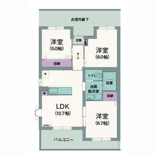 3LDKの間取り画像