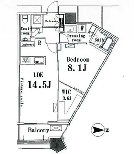 勝どきザ・タワー【50階】の間取り