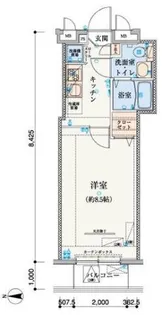 リヴシティ上野入谷【2階】の間取り