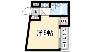 JR駅前東淀川ハイツ【4階】の間取り