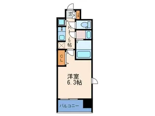 プレサンス梅田北ザライブ【8階】の間取り