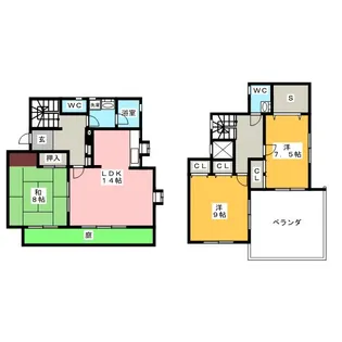神奈川県横浜市都筑区荏田南2【一戸建】の間取り