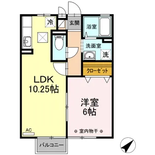 ドエルコート里吉 B【1階】の間取り