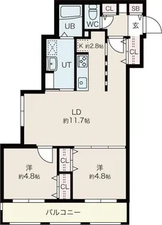 ファランドール宮の森【1階】の間取り