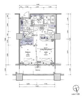 パークコート麻布十番ザ・タワー【15階】の間取り