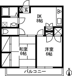メゾンノナカ【1階】の間取り