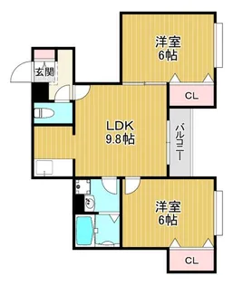 大阪府大阪市旭区今市2【アパート】の間取り