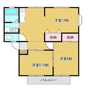 舘野ハイツ【2階】の間取り
