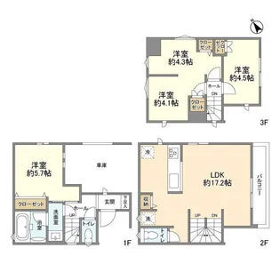 千葉県船橋市宮本6【一戸建】の間取り