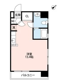 1Rの間取り画像