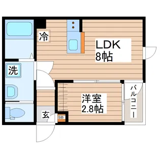 anyre長町I【1階】の間取り