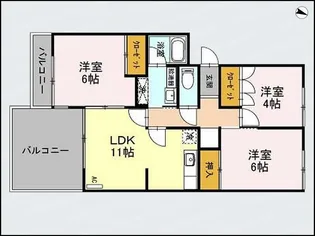ニューハイツ幸【2階】の間取り