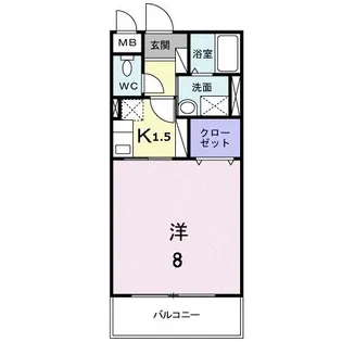 ボナール新中町【1階】の間取り