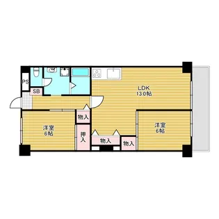 シャンティー豊中【4階】の間取り