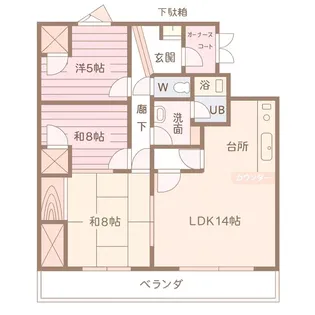 福島県郡山市菜根1【アパート】の間取り