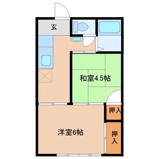 上総ハイツ【2階】の間取り