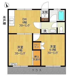 アーバンテラスサニー【1階】の間取り