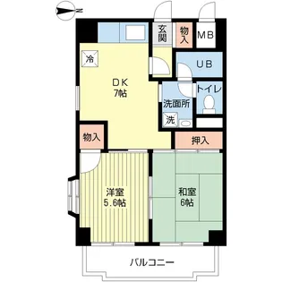 ラディアント関甚【4階】の間取り
