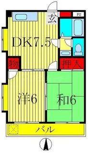 ロイヤルエクセレンスオガワIII【3階】の間取り