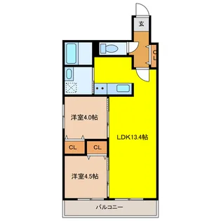 Augusta Chitose【3階】の間取り