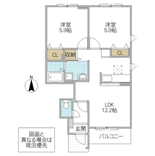 ポルトボヌール III【1階】の間取り