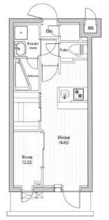 レジデンス東中野ガーデン【1階】の間取り
