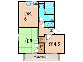 プレイル瑞穂B棟【2階】の間取り