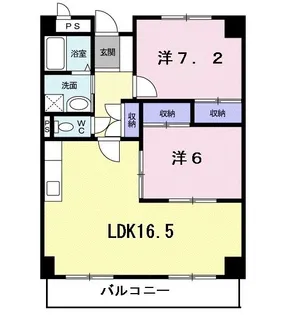 エトワール生駒【4階】の間取り