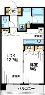 ブランズタワー豊洲【33階】の間取り