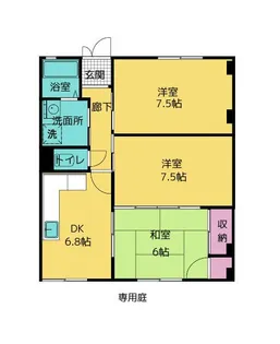 パレス富士湘南【1階】の間取り