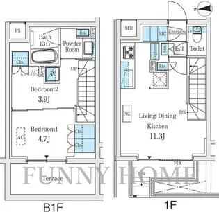 STANDZ柿の木坂の間取り